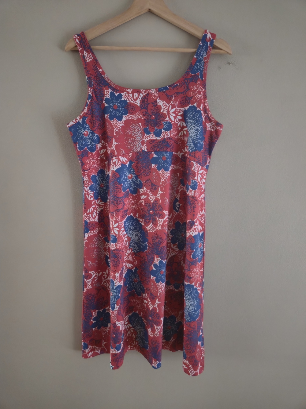 Columbia PFG Freezer™ III Dress Red White Blue Tropical Floral Tank Dress